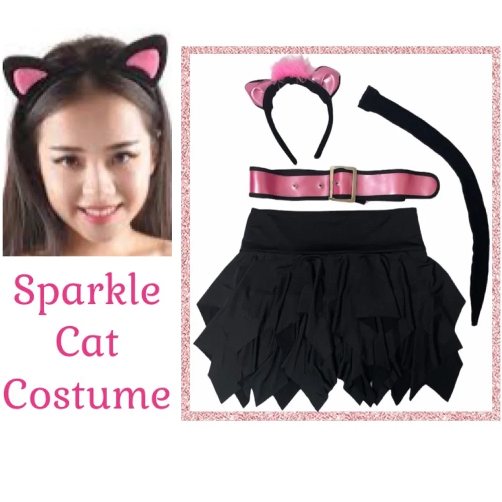 Glamorous Diva Cat Costume Dress Up Play Theatre Halloween Costume Kitten Cat